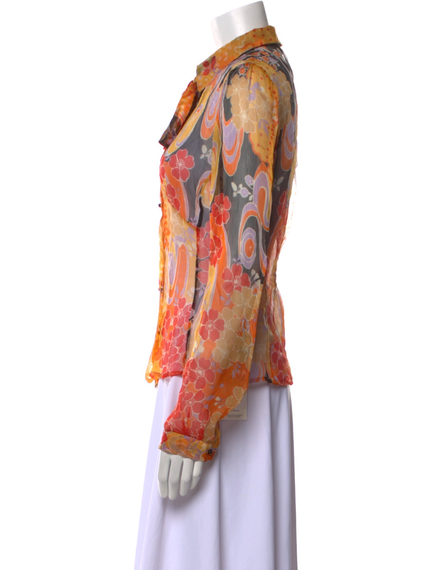 D&G Paisley Print Long Sleeve Blouse