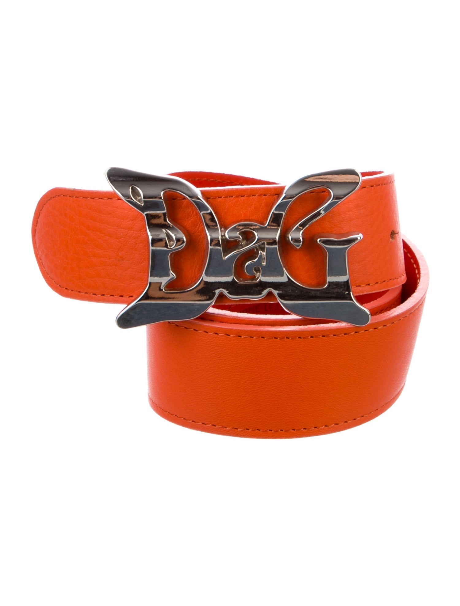 D&G Signature Logo Leather Belt
