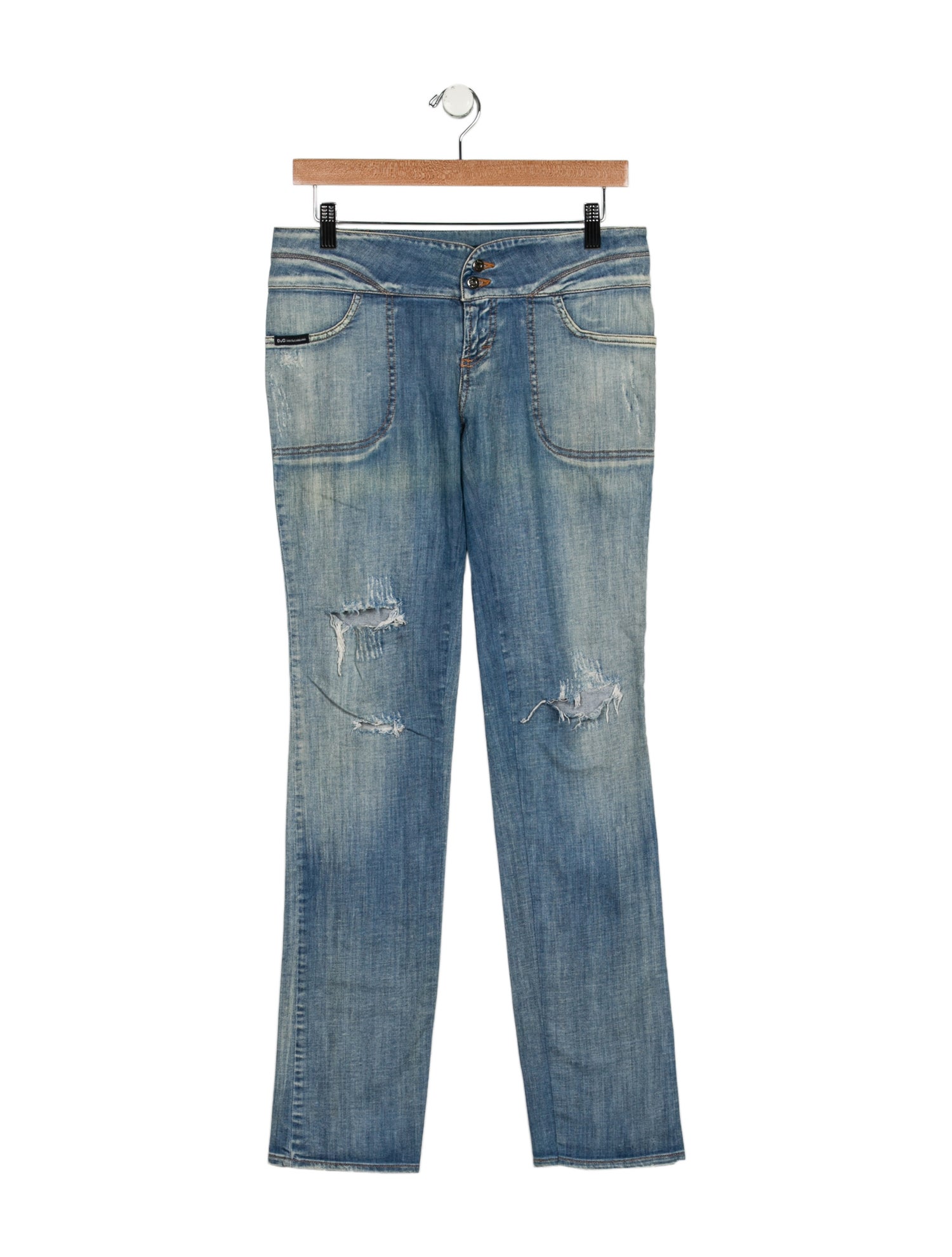 D&G Low-Rise Straight Leg Jeans