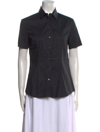 D&G Short Sleeve Button-Up Top