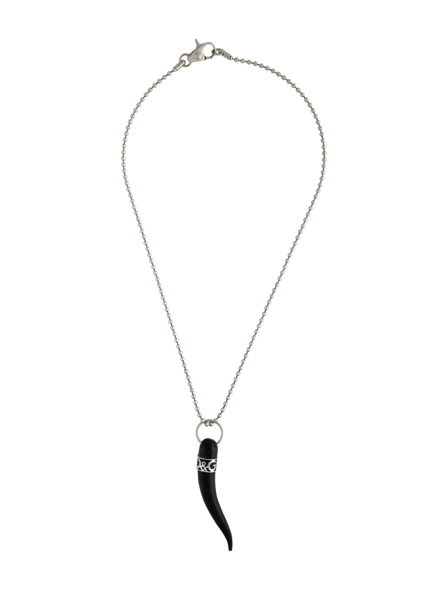 D&G Resin Horn Pendant Necklace