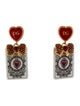 D&G Heart Tarot Playing Card Clip-On Earrings