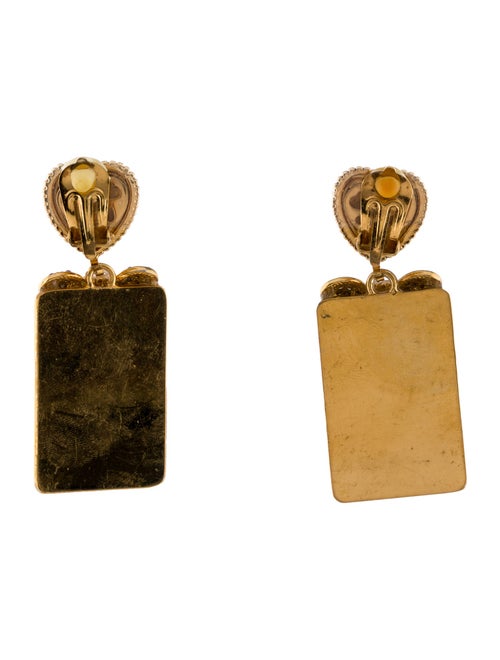 D&G Heart Tarot Playing Card Clip-On Earrings