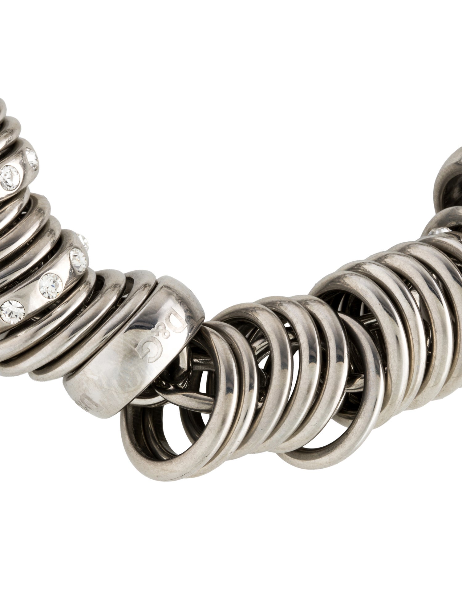 D&G Crystal Ring Cuff Bracelet