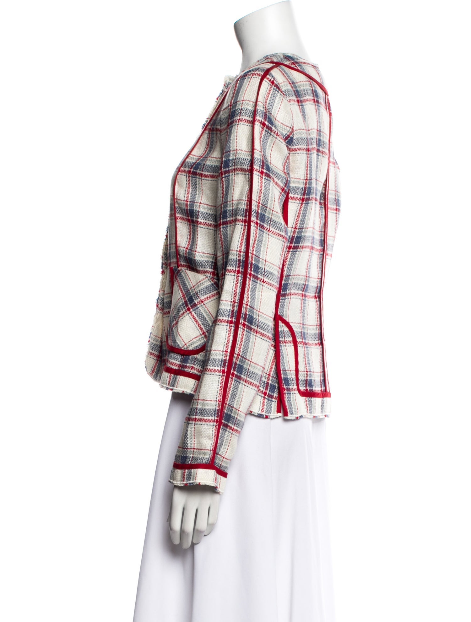 D&G Linen Plaid Print Evening Jacket