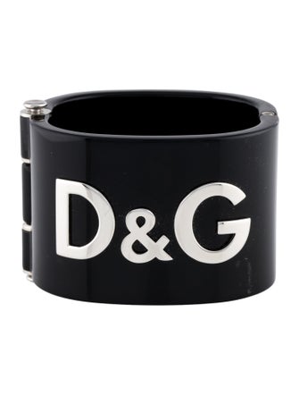 D&G Resin Logo Cuff Bracelet