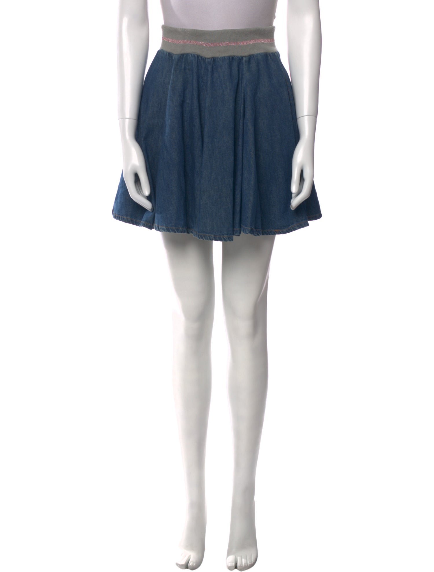 D&G Pleated Accents Mini Skirt