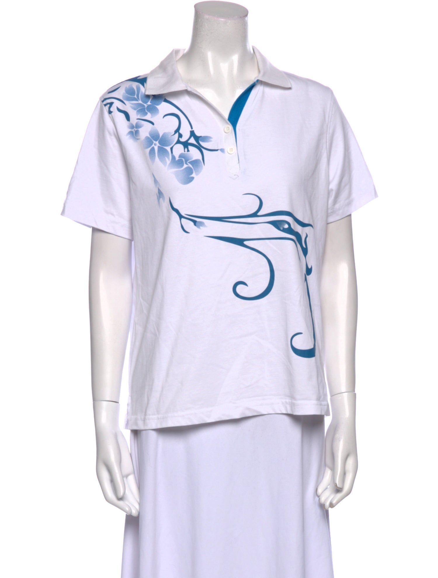 D&G Graphic Print V-Neck T-Shirt