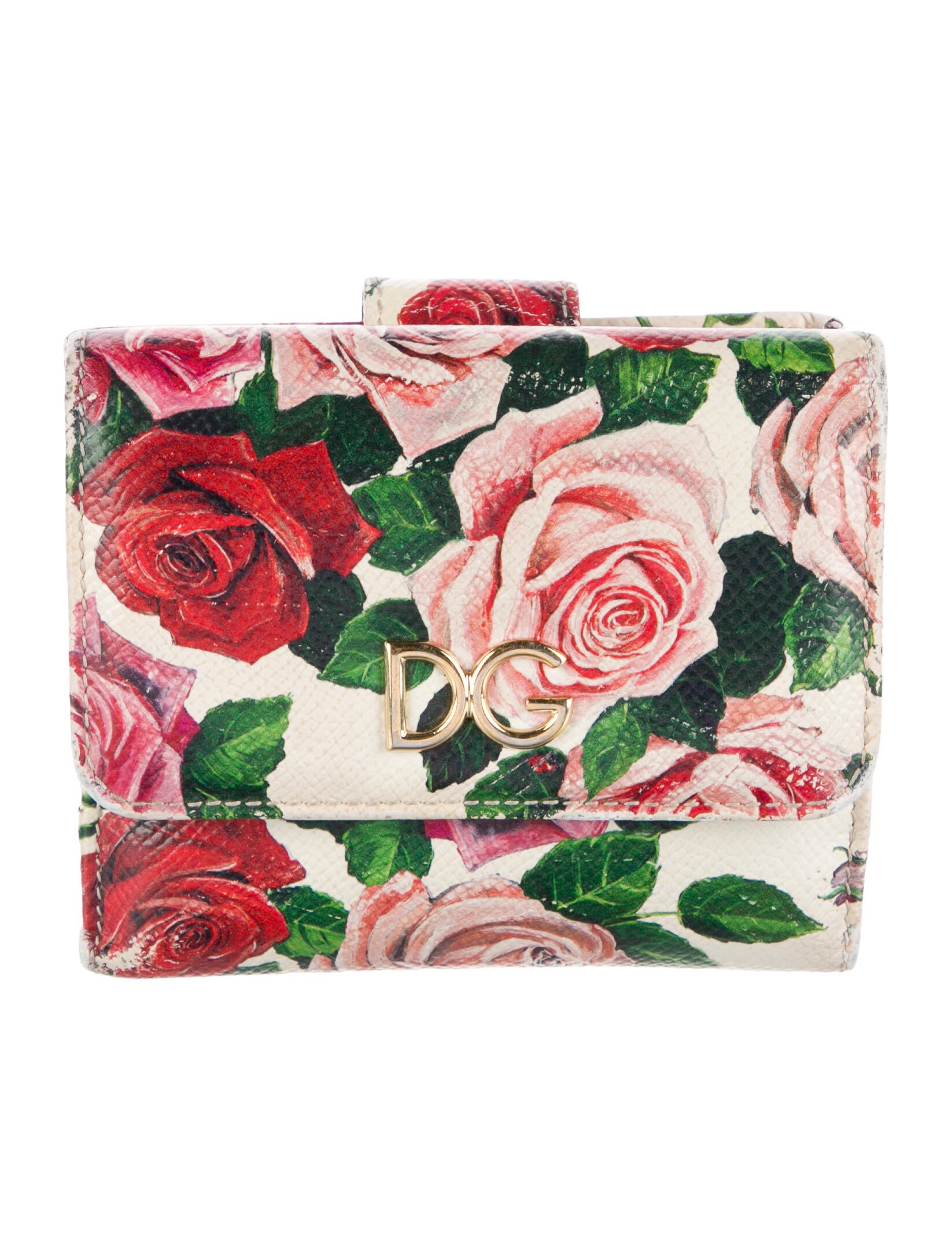 D&G Leather Floral Print Wallet