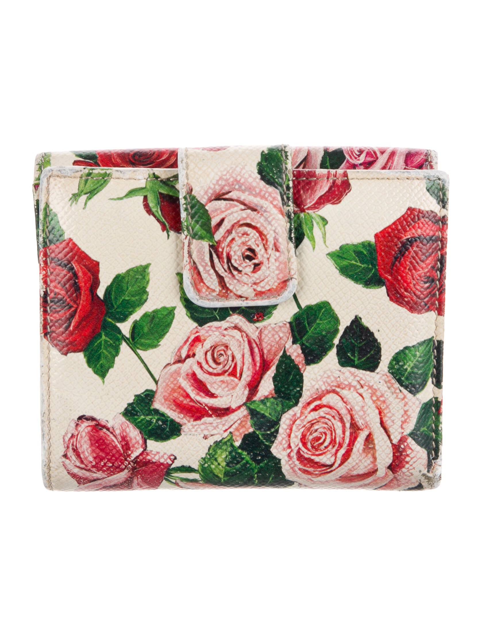 D&G Leather Floral Print Wallet