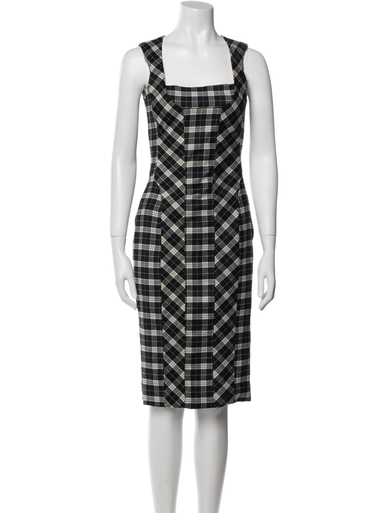 D&G Plaid Print Knee-Length Dress