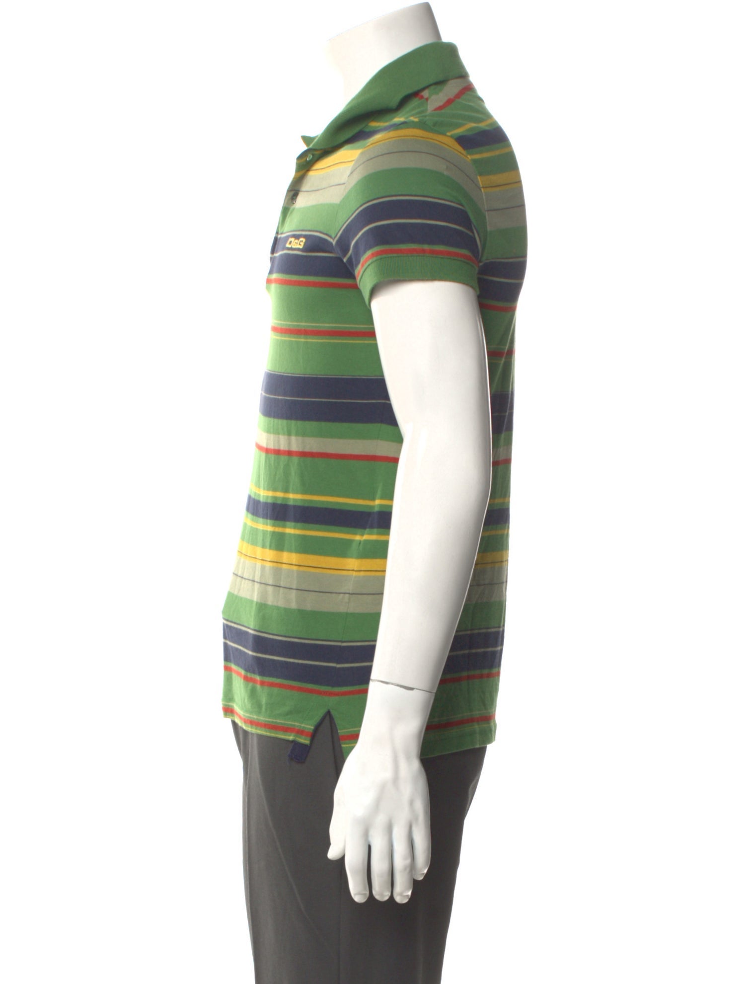 D&G Striped Collar Polo Shirt