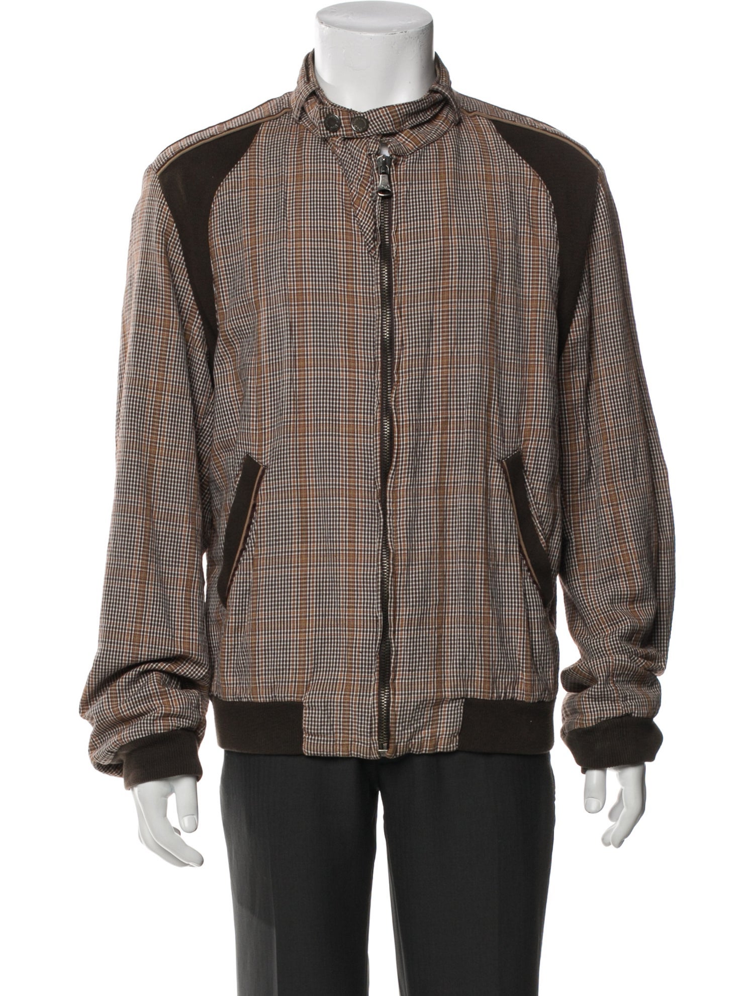 D&G Plaid Print Moto Jacket