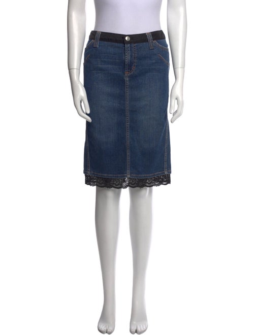 D&G Lace Trim Embellishment Knee-Length Skirt