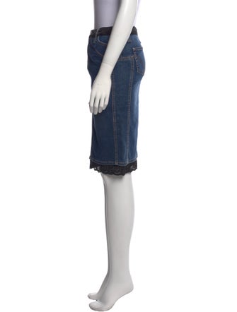 D&G Lace Trim Embellishment Knee-Length Skirt
