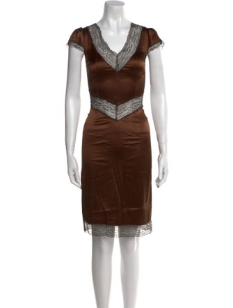 D&G V-Neck Knee-Length Dress