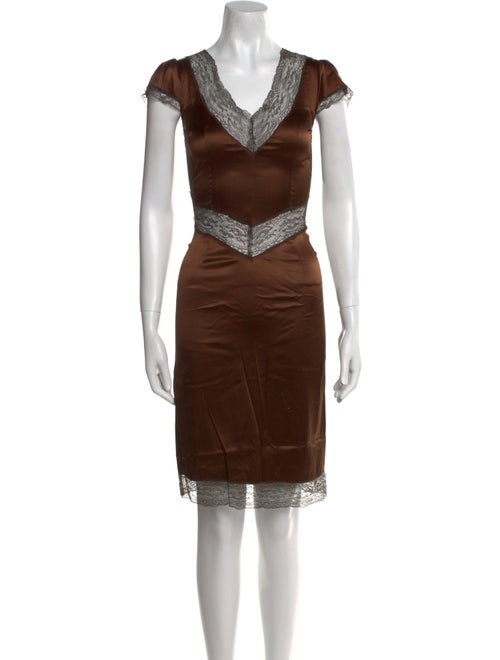 D&G V-Neck Knee-Length Dress