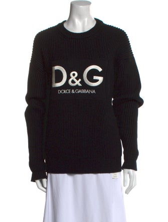 D&G Virgin Wool Graphic Print Sweater