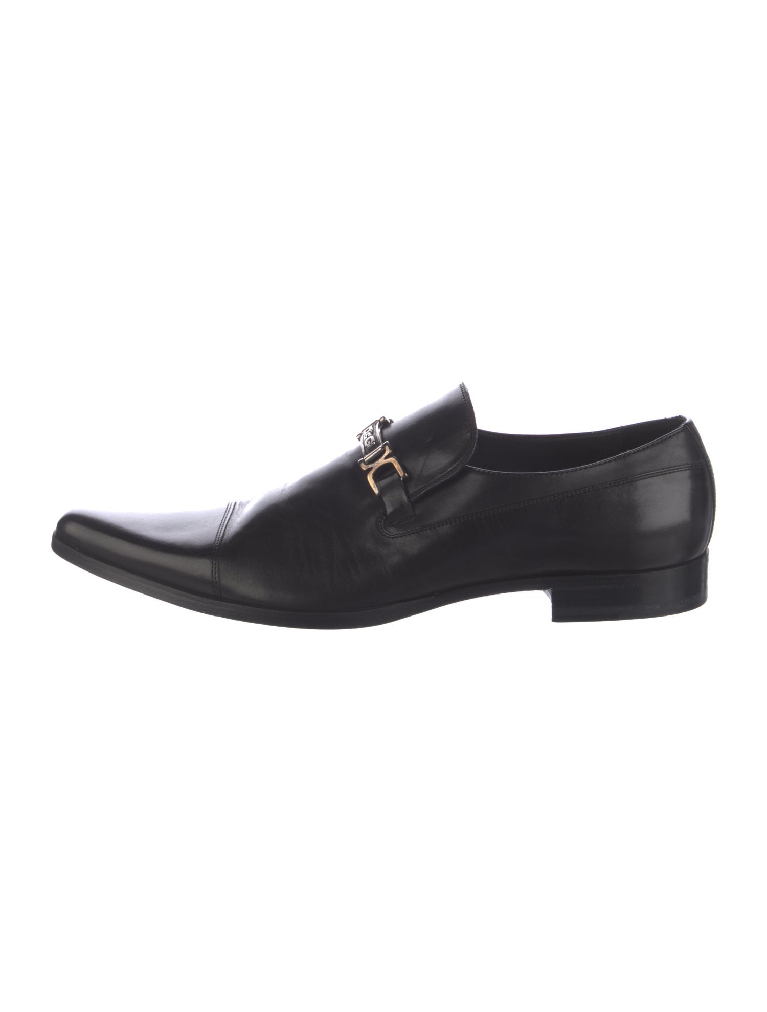 D&G Leather Whipstitch Trim Monk Straps