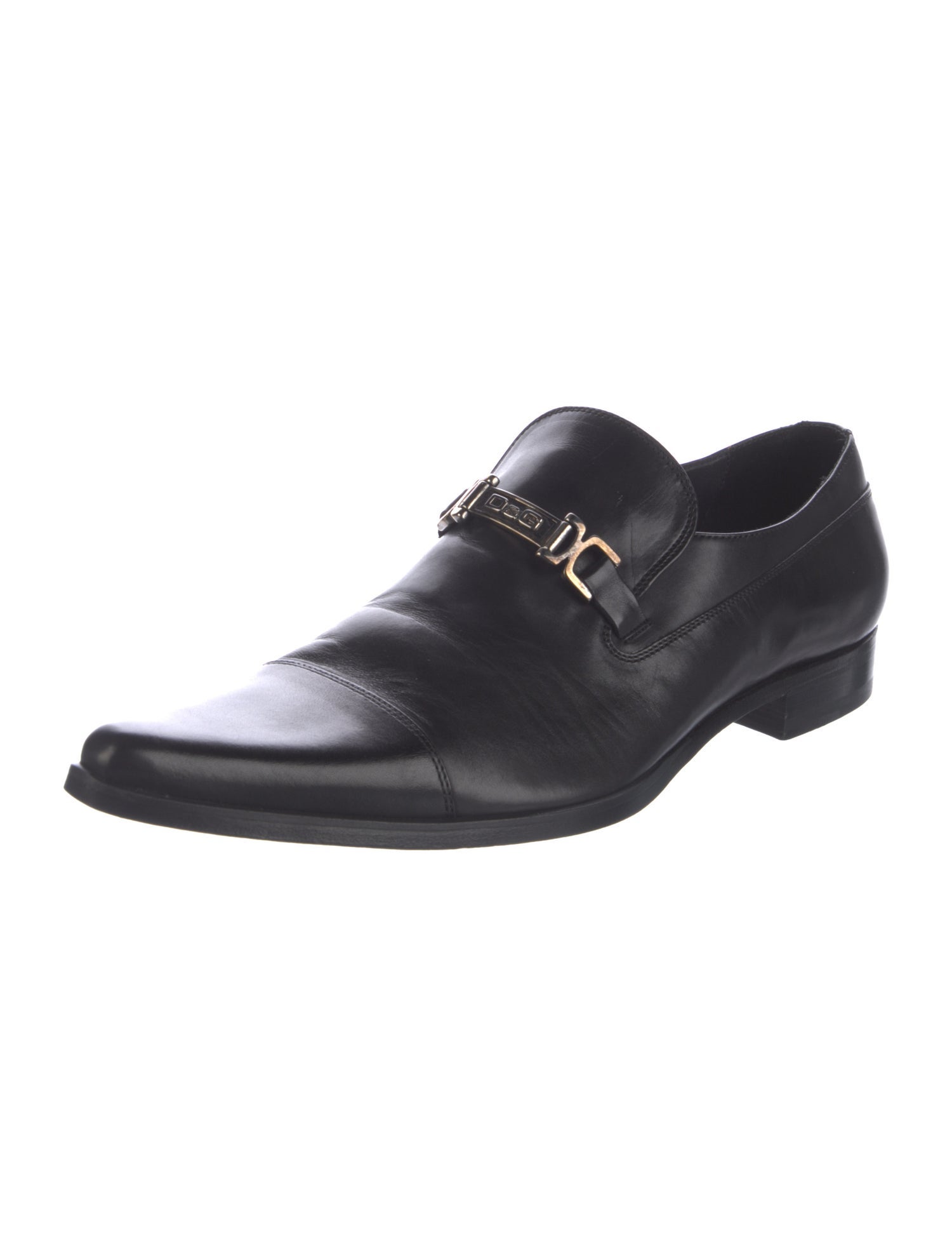 D&G Leather Whipstitch Trim Monk Straps