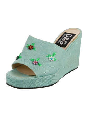 D&G Floral Print Slides