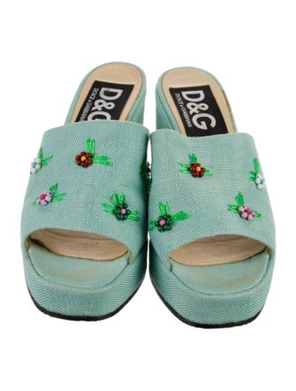 D&G Floral Print Slides