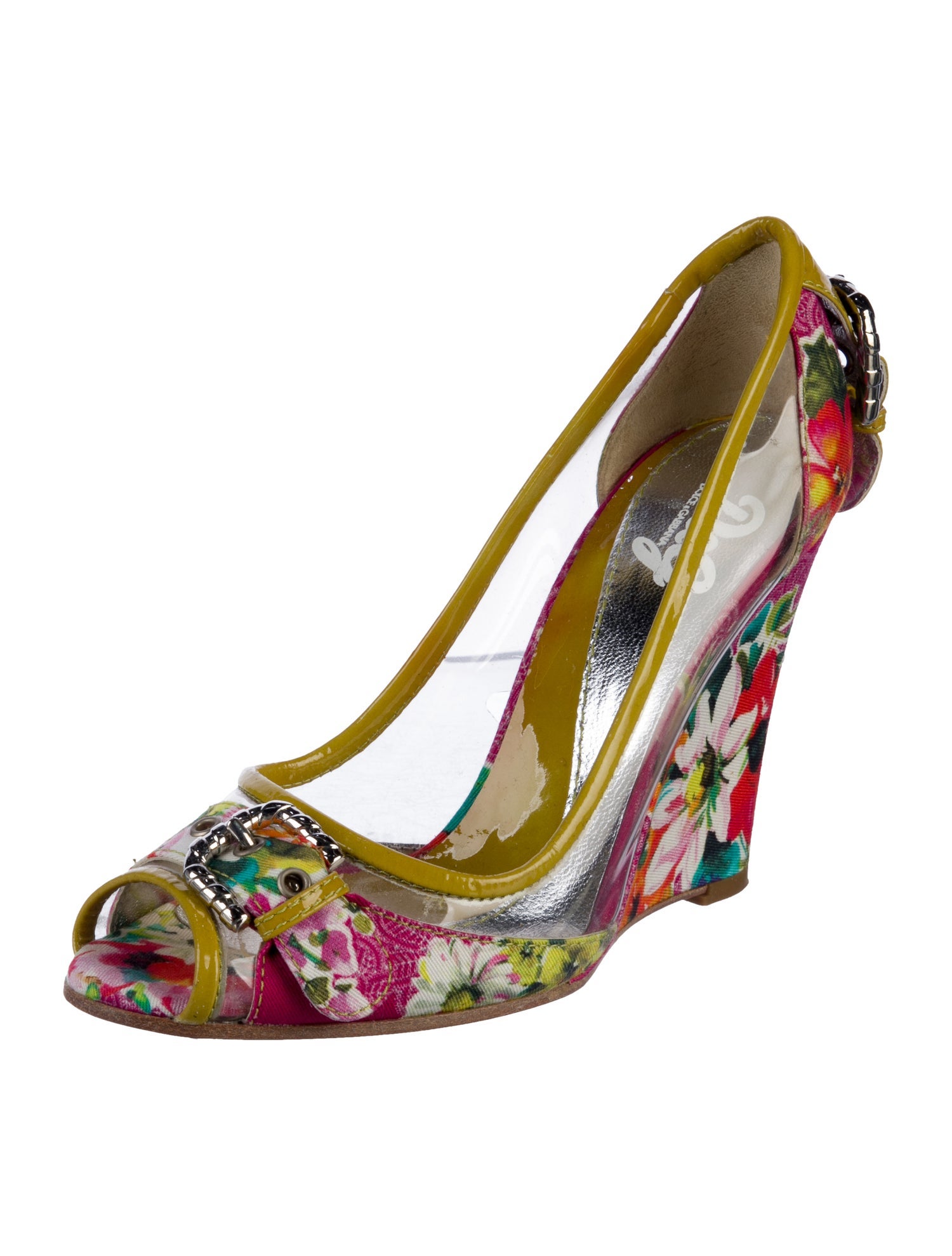 D&G Canvas Floral Print Pumps