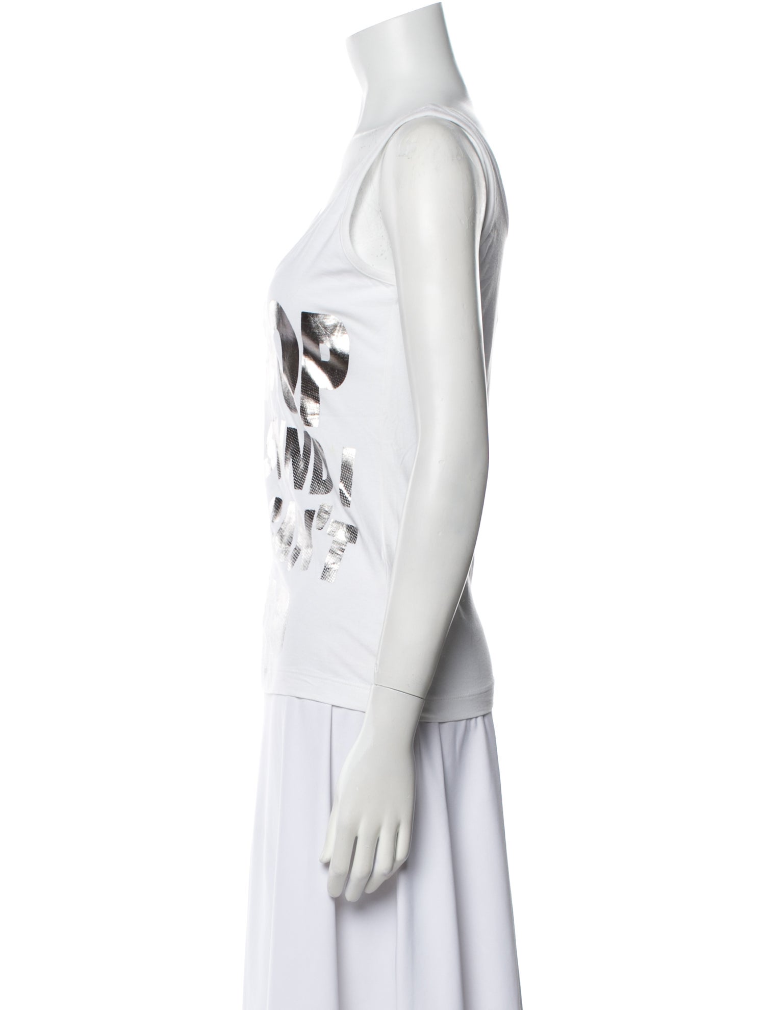 D&G Graphic Print Scoop Neck Top