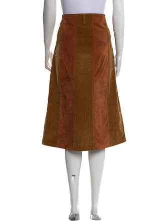 D&G Leather Trim Embellishment Knee-Length Skirt