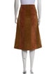 D&G Leather Trim Embellishment Knee-Length Skirt