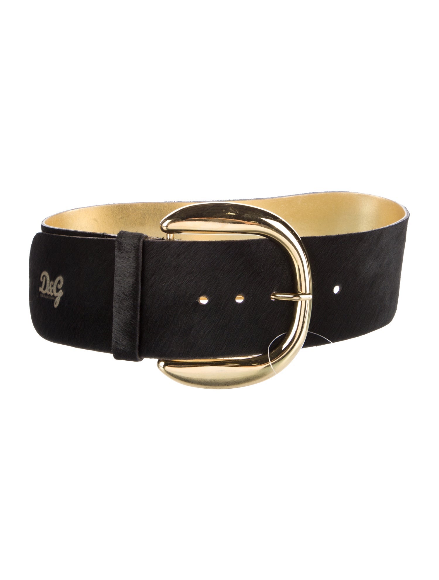 D&G Wide Ponyhair Belt