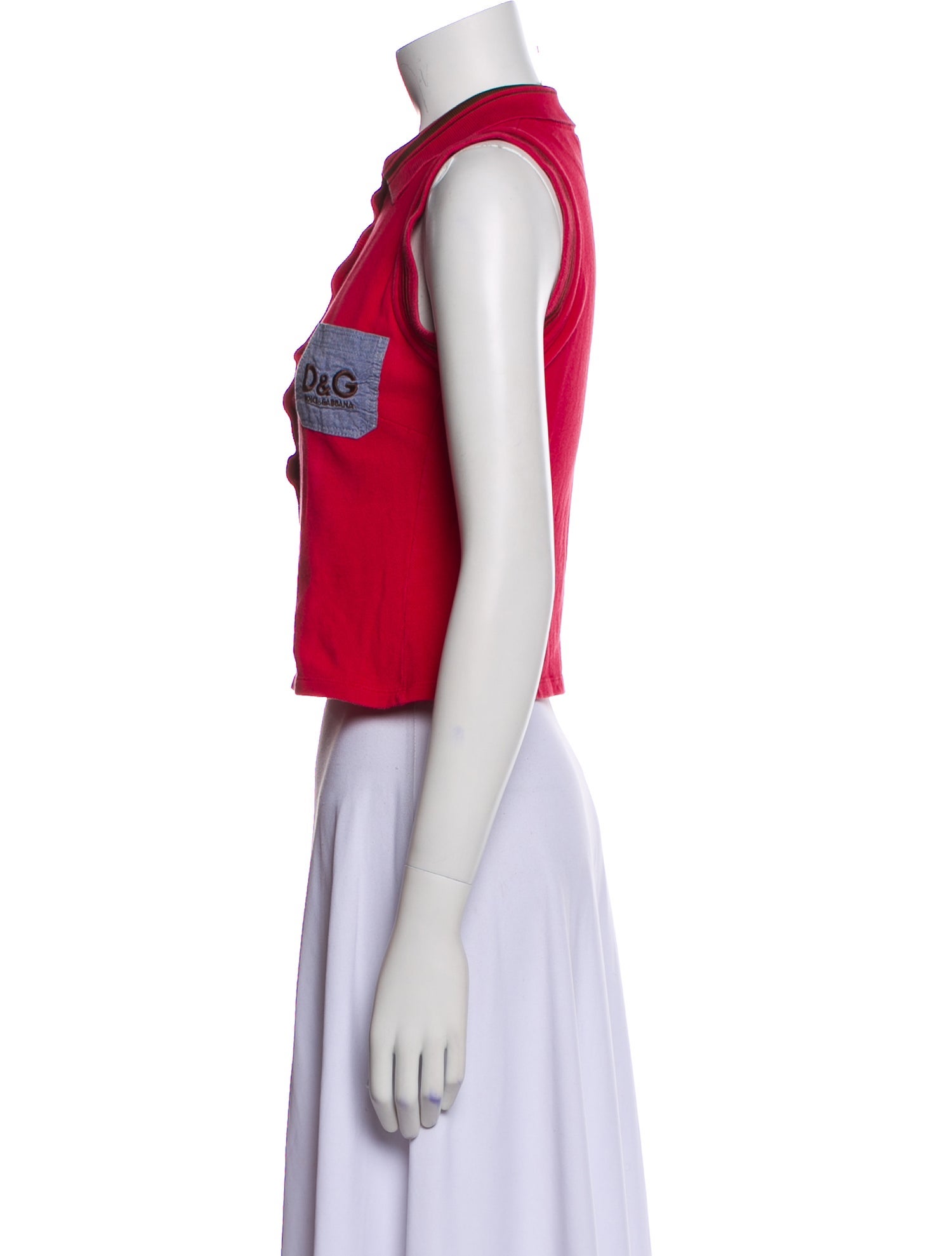 D&G Mock Neck Sleeveless Crop Top