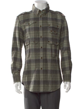 D&G Plaid Print Long Sleeve Western Shirt