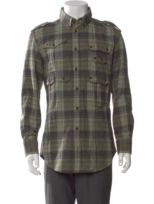 D&G Plaid Print Long Sleeve Western Shirt