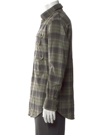 D&G Plaid Print Long Sleeve Western Shirt