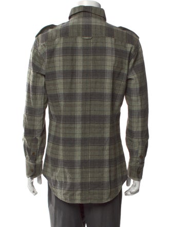 D&G Plaid Print Long Sleeve Western Shirt