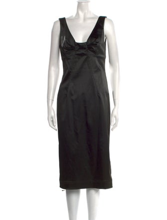 D&G Square Neckline Midi Length Dress
