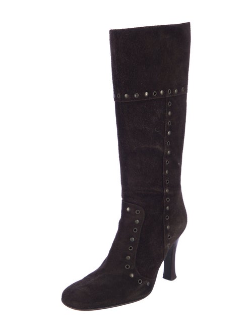 D&G Suede Studded Accents Boots