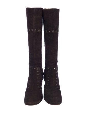 D&G Suede Studded Accents Boots
