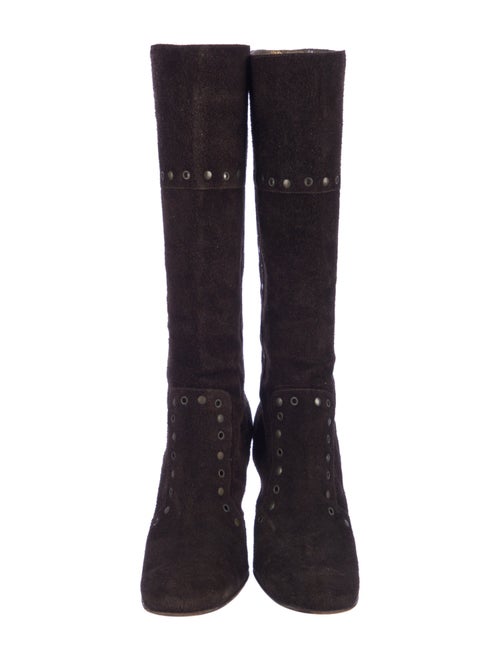 D&G Suede Studded Accents Boots