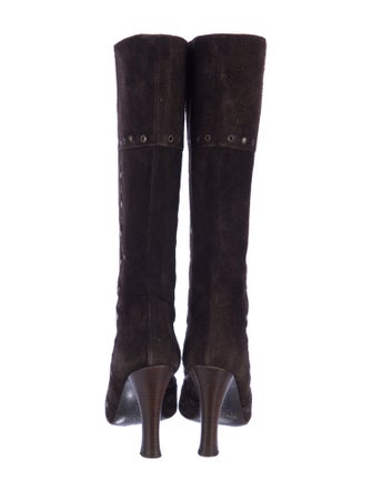 D&G Suede Studded Accents Boots