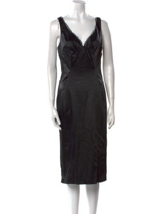 D&G V-Neck Midi Length Dress