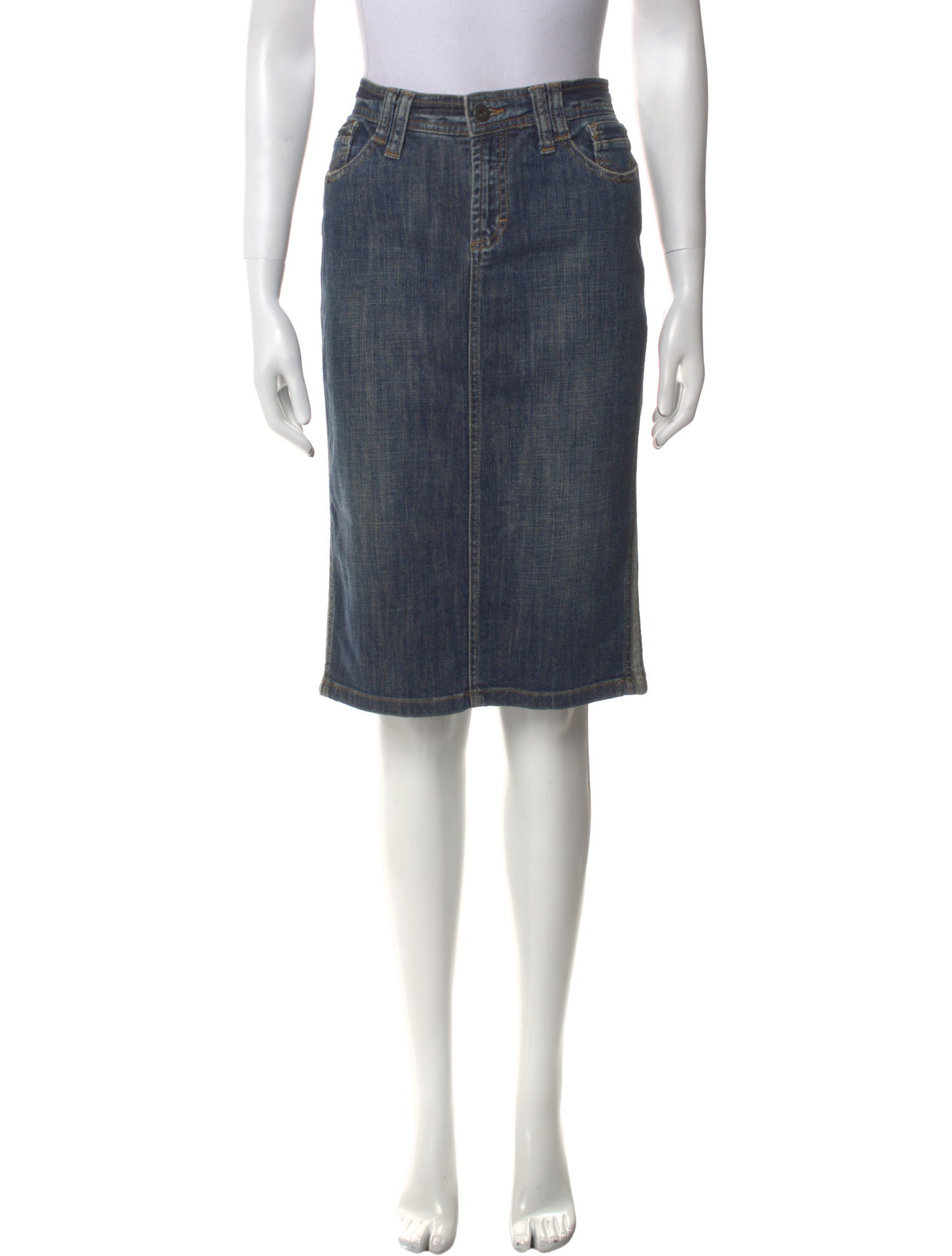 D&G Distressed Accents Knee-Length Skirt