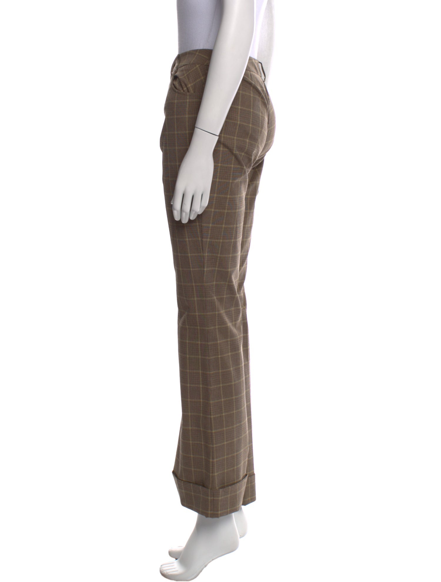 D&G Plaid Print Wide Leg Pants