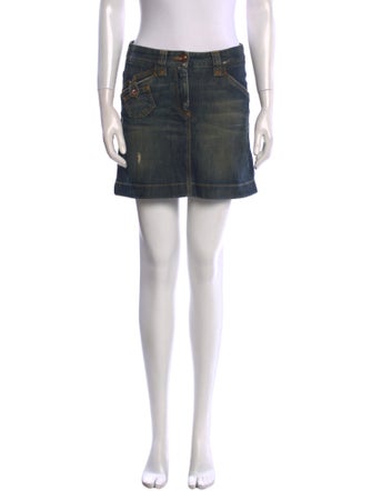 D&G Distressed Accents Mini Skirt