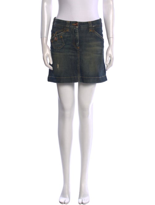 D&G Distressed Accents Mini Skirt