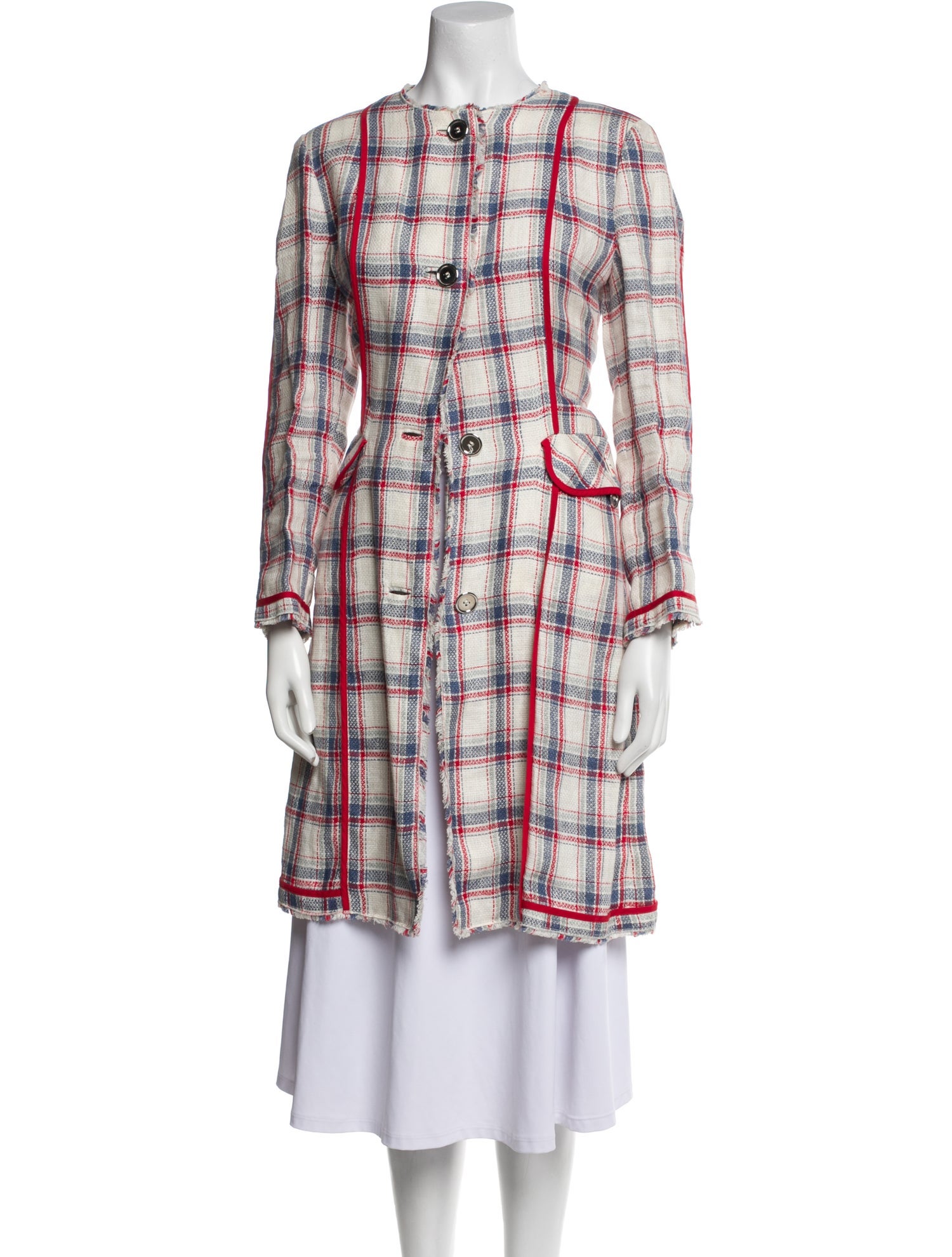 D&G Linen Plaid Print Jacket