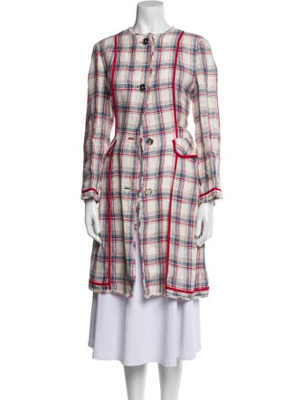 D&G Linen Plaid Print Jacket