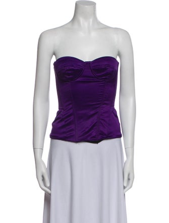 D&G Strapless Crop Top