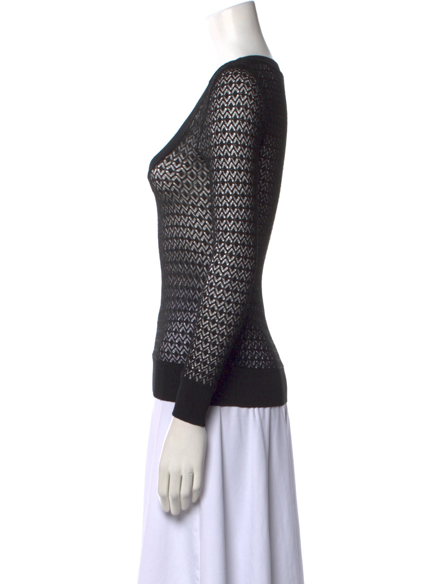 D&G Scoop Neck Long Sleeve Top